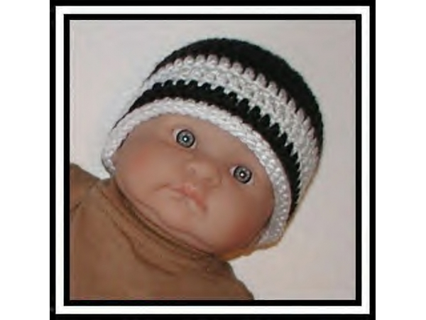 black and white beanie for baby boys