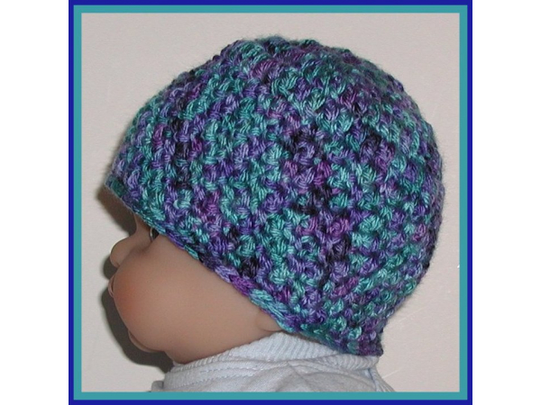 purple baby boys hat