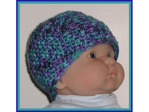 turquoise and purple hat for newborn boys