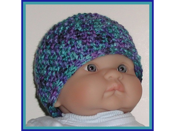 turquoise blue purple baby boy hat newborn
