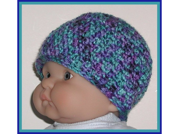 purple newborn boy hat