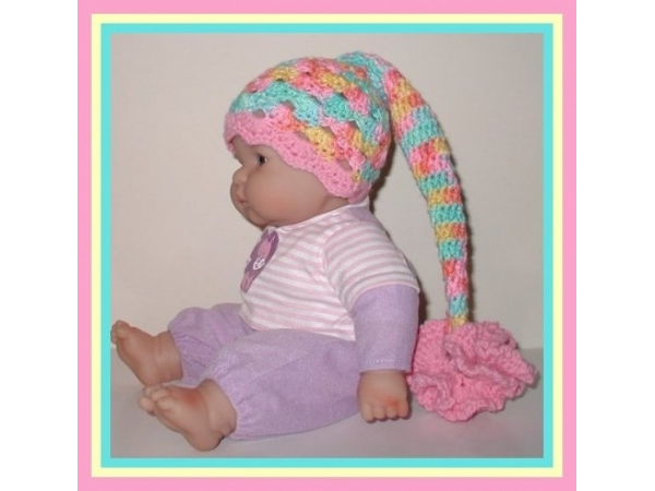 elf hat for baby girls with bright colors