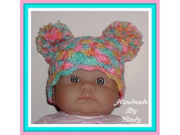orange white hat for baby girls