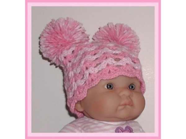 newborn girl pom pom hat