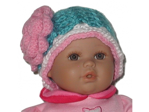 turquoise preemie girls hat