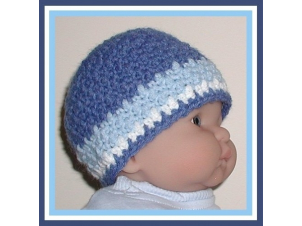 sky blue baby boy beanie