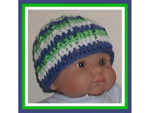 blue and lime green hat for baby boys