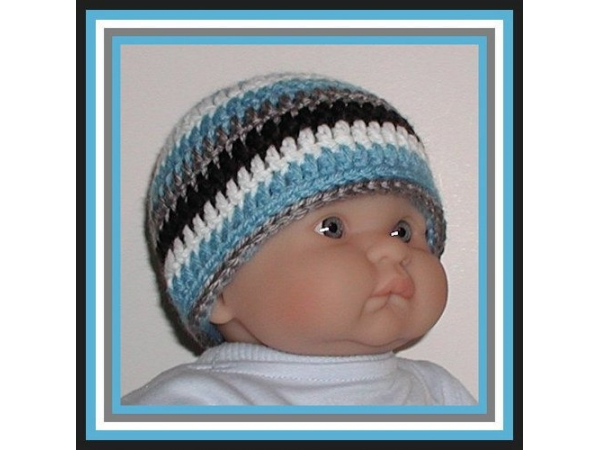black and blue baby boys hat