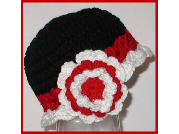 red black white toddler girls hat