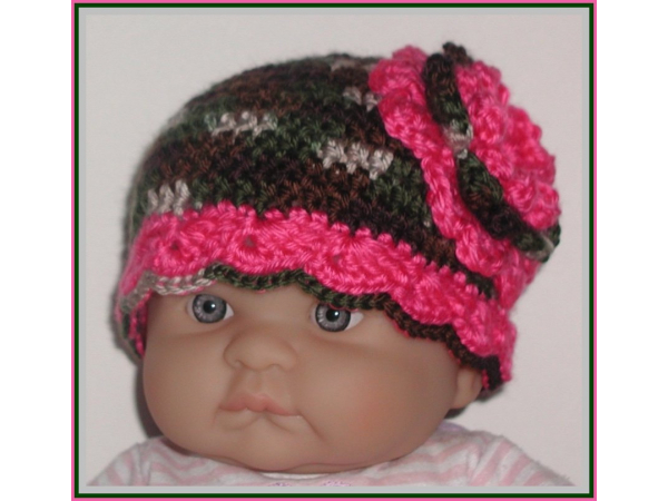 camo baby girl hat