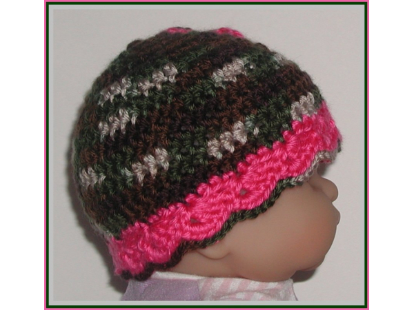 camo baby girl hat with flower