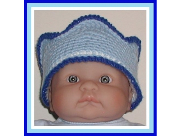 blue crown hat for baby boy