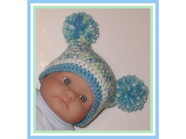 mint green and blue hat for baby boys