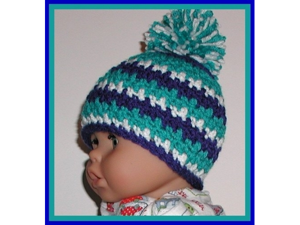 turquoise blue white hat for baby boys
