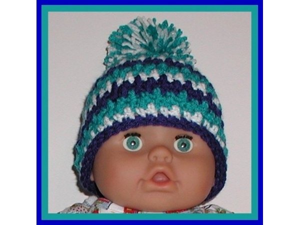 turquoise baby hat