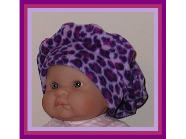 purple baby beret