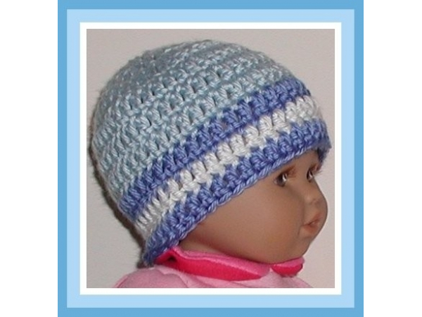 blue beanie for preemie boy