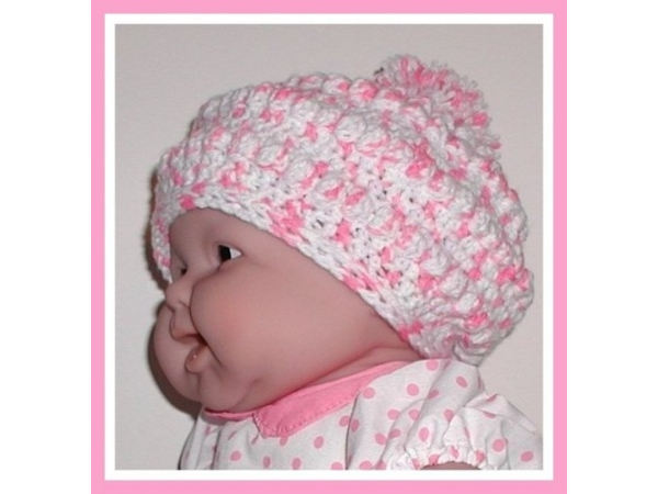 pink toddler beret