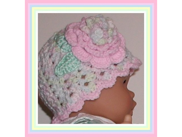 light pastel colors baby girls hat