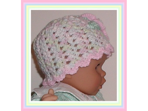 light colors baby girls hat