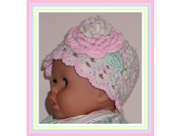 mixed pastel colors baby girl hat