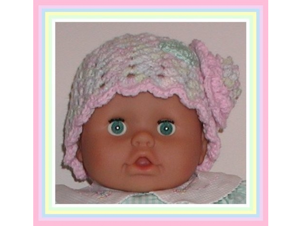 pastel baby girls hat