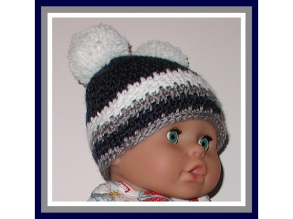 dark blue and gray hat for baby boys