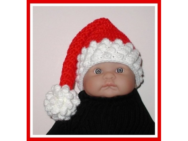 unisex hat for babies red and white santa hat