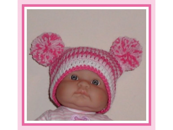 hot pink baby girl hat