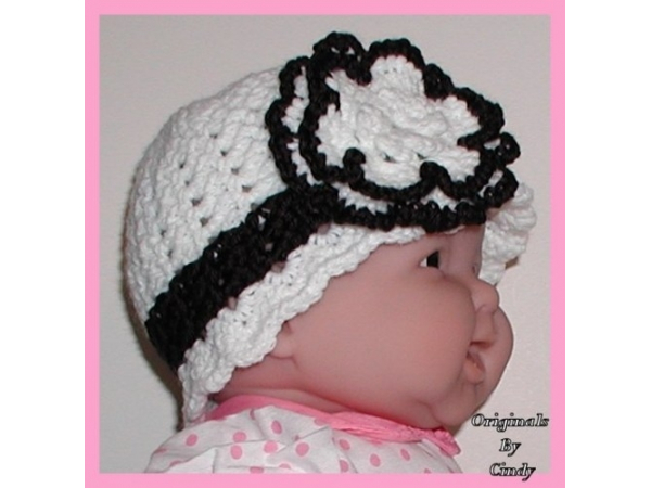black and white toddler girls hat