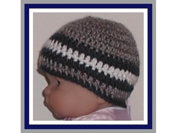 gray blue white beanie for baby boys