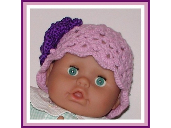purple and lavender hat for baby girls