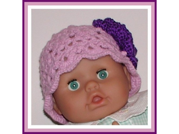 lavender lace baby girls hat