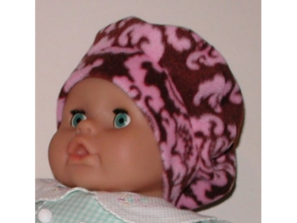 pink and brown hat for baby girls