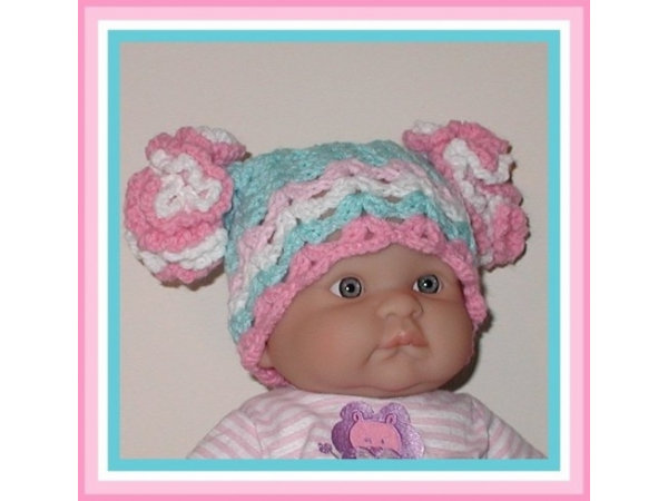 aqua hat for baby girl