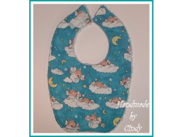 baby bib with angels