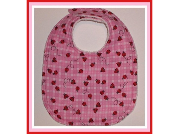 pink ladybug bib