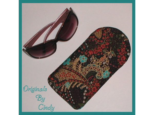Padded sunglasses case with dark colors