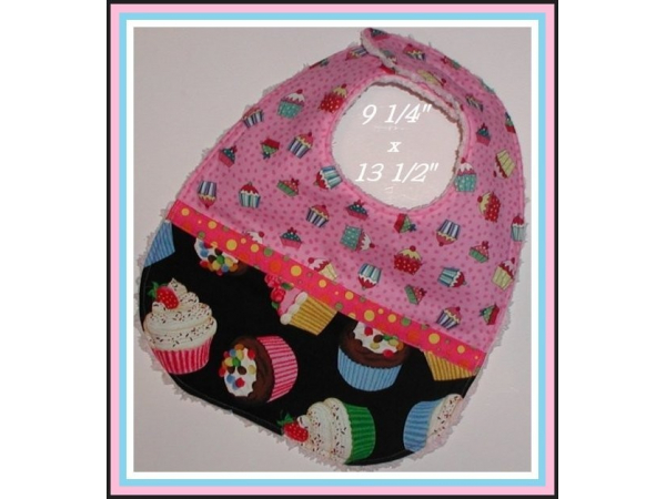 cupcakes baby bib