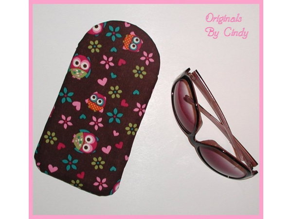 Padded Sunglasses Case With Owls