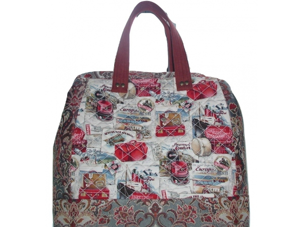 vintage travel carpet bag