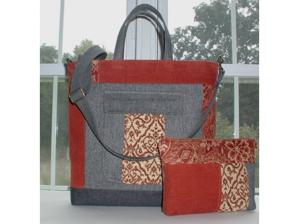 Upcycled women's briefcase