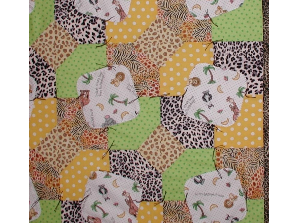 unisex baby quilt with animals