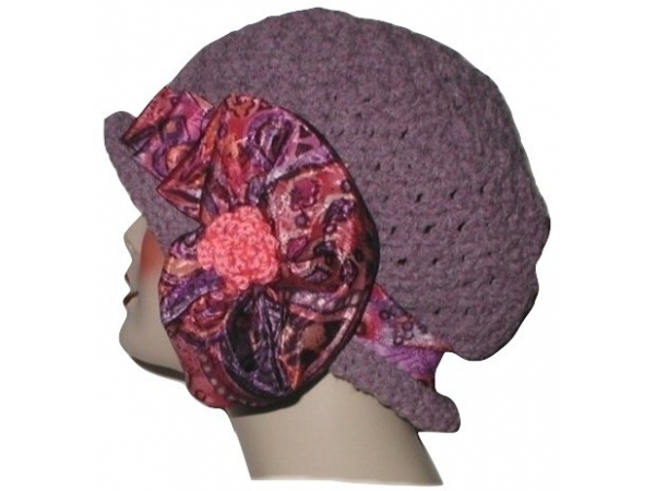 Light Purple Ladies Hat With Silk