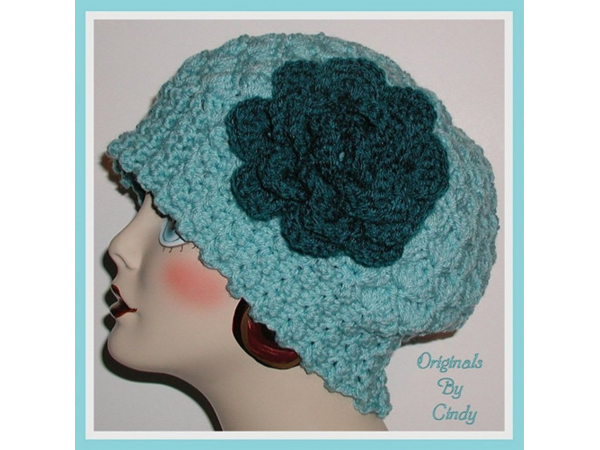 Teal Ice Blue Chemo Hat