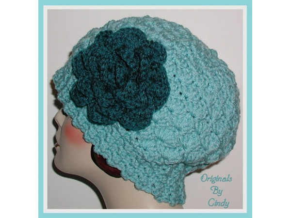 Ice Blue Ladies Hat