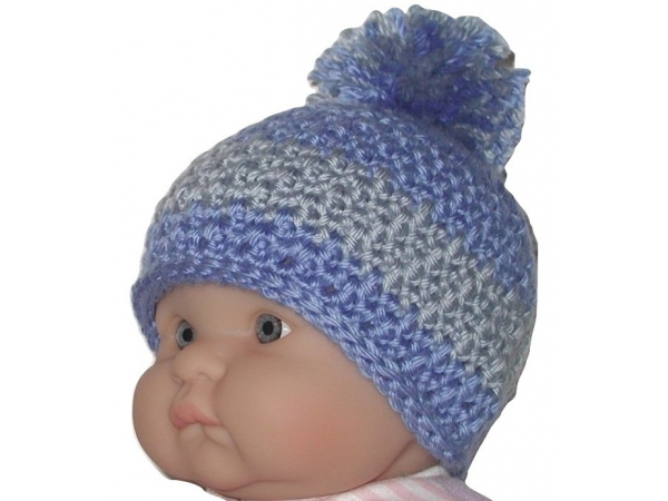 Country Blue Newborn Beanie