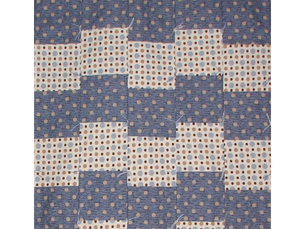Tan Blue Baby Quilt