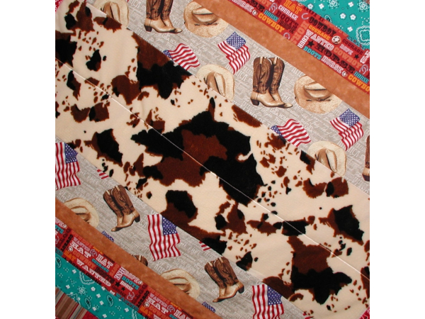 Western Toddler Cowhide Quilt