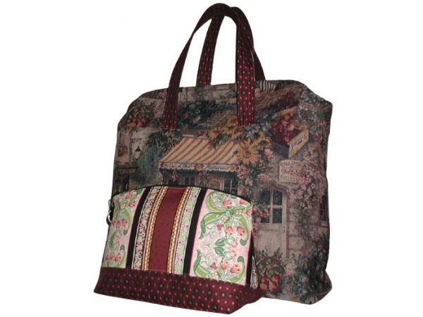 Super Size Tapestry Tote Bag With Cosmetic Bag